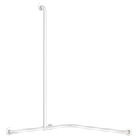 Poręcz natr. poziomo-pionowa z przesuwną pionową poręczą Basic biała Inox epoksyd biały Delabie 35481W