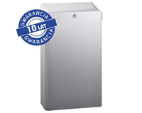 Kosz z uchylną pokrywą 27l stal polerowana Merida STELLA SLIM KSP206