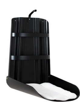 byBo Nathi (czarny) - Przepiękny, drewniany przewijak ścienny dla niemowląt