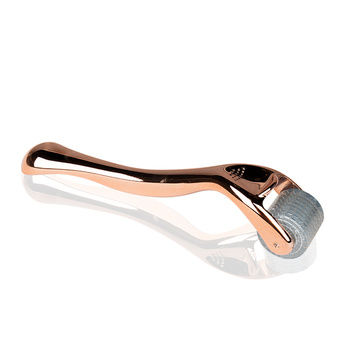 Derma roller do mezoterapii rose gold 1,0 mm 192 igły tytanowe