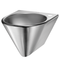 Umywalka BOB do WC Inox 304 satynowy -  Z niewidocznym odpływem Delabie 121130