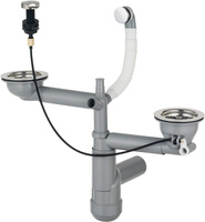 Syfon do zlewozmywaka granitowego 1.5- i 2-komorowego - Space-Saver Deante