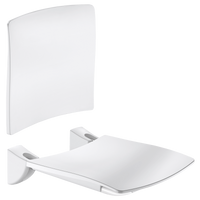 Składane siedzisko natryskowe Grand Confort z oparciem Do montażu na ścianie Delabie 510434N