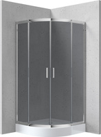 Kabina prysznicowa z brodzikiem półokrągła 90 cm