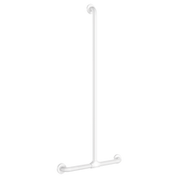 Poręcz w kształcie „Tˮ z przesuwnym drążkiem pionowym biały Nylon Antybakteryjny Nylon NylonClean HR błyszczący biały Delabie 5441N