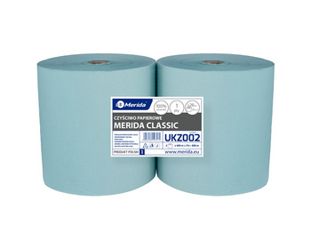 Merida UKZ002 Czyściwo papierowe CLASSIC 28, długość 400 m, jednowarstwowe, ZIELONE,  zgrzewka 2 szt