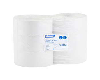 Merida PKB102 Papier toaletowy CLASSIC , biały, średnica 23 cm, długość 340 m, jednowarstwowy,  zgrzewka 6 szt.