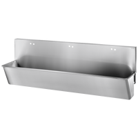 Umywalka chirurgiczna z wysoką tylną ścianką Inox 304 satynowy - 3 stanowiska Delabie 183200