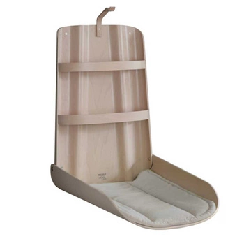 byBo Nathi (naturalny) - Przepiękny, drewniany przewijak ścienny dla niemowląt