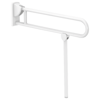 Uchylna poręcz łukowa z podporą antybakteryjny biały Nylon L. 850 mm Antybakteryjny Nylon NylonClean HR błyszczący biały Delabie 5170N