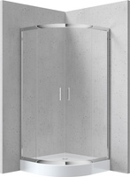 Kabina prysznicowa z brodzikiem półokrągła 90 cm