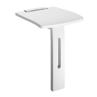 Składane siedzisko natryskowe z podporą Pełne składane siedzisko do montażu ściennego Delabie 510405