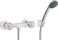 Bateria prysznicowa ścienna z zestawem prysznicowym Deante