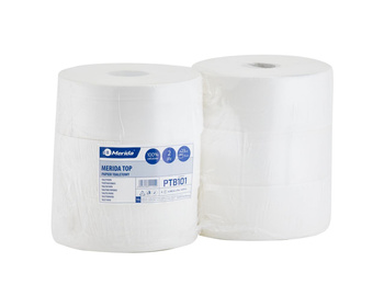 Merida PTB101 Papier toaletowy TOP, biały, średnica 23 cm, długość 245 m, dwuwarstwowy, zgrzewka 6 szt.