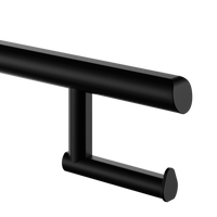 Czarny uchwyt na papier WC w rolce do poręczy uchylnej Be-Line® Do papieru toaletowego w rolce Delabie 511965BK