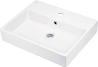 Umywalka ceramiczna nablatowa/ścienna z miejscem na baterię - 50x40 cm Deante