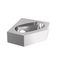 KWC ANIMA Umywalka pojedyncza narożna do montażu ściennego WT310E
