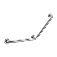 Poręcz kątowa 135° Inox satynowy 400x400 mm Inox satynowy UltraSatin 3 punkty mocujące Delabie 5082S