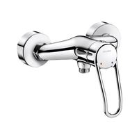 Bateria natryskowa z regulatorem ciśnienia SECURITHERM EP bateria ścienna uchwyt ażurowy Delabie 2539EPS