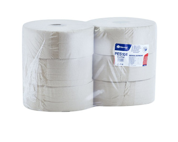Merida PES104 Papier toaletowy ECONOMY, SZARY średnica 23 cm, długość 230 m, jednowarstwowy,  zgrzewka 6 szt.