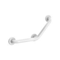 Poręcz kątowa 135° antybakteryjny biały Nylon 220x220 mm Antybakteryjny Nylon NylonClean HR błyszczący biały 3 punkty mocujące Delabie 5083N