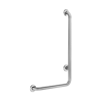Poręcz natryskowa w kształcie litery „L” Inox satynowy H.750 mm Inox satynowy UltraSatin model lewy Delabie 5070GS