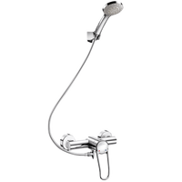 Komplet natryskowy samoopróżniający z baterią mechaniczną Zestaw natryskowy z jednouchwytową baterią ścienną Delabie 2739SHYG