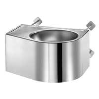 Umywalka odporna na wandalizm DUO S TC R Inox 304 satynowy - Wisząca z niewidocznym odpływem Delabie 160360