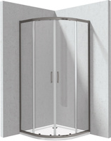 Kabina prysznicowa z brodzikiem półokrągła 80 cm