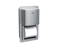 Wnękowy pojemnik na papier toaletowy 2 rolki ROVAL stal matowa Merida 20031