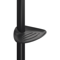 Mydelniczka na suwaku Be-Line® do poręczy natryskowej czarna Matowa czerń Delabie 511912BK