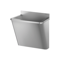 Umywalka chirurgiczna z niską tylną ścianką Inox 304 satynowy - 1 stanowisko - Design "Higiena +" Delabie 185020