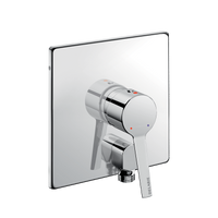 Podtynkowa bateria natryskowa z regulatorem ciśnienia i kolankiem Bateria mechaniczna EP w wodoszczelniej skrzynce zestaw 2/2 Delabie 2551EP