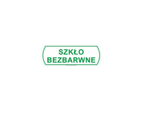 Merida DX668 NAKLEJKA NA KOSZE DO SEGREGACJI ODPADÓW "SZKŁO BEZBARWNE", MAŁA, WYMIARY: 10 CM X 3,5 CM