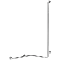 Poręcz natryskowa poziomo-pionowa Inox satynowy Inox satynowy UltraSatin model lewy Delabie 5100GS