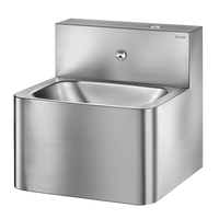 Umywalka TEK Inox 304 satynowy - Ścienna z niewidocznym odpływem Delabie 161340
