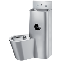 Moduł KOMPACT TC - Umywalka i WC stojące Inox 304 satynowy - Montaż zaścienny - WC stojące z lewej strony Delabie 166700